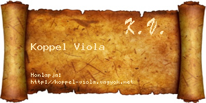 Koppel Viola névjegykártya